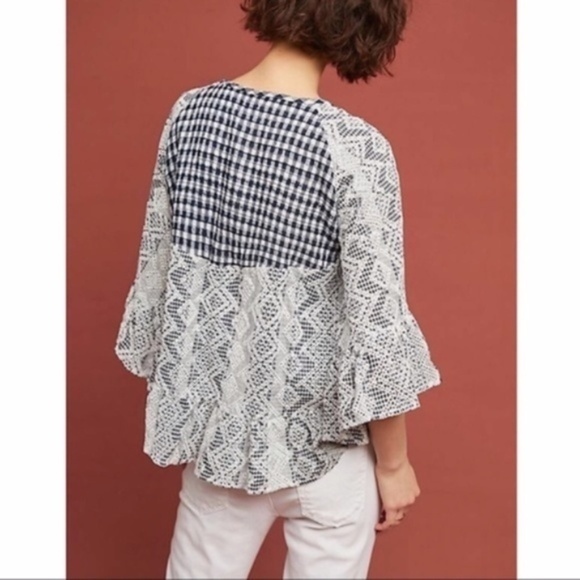 Anthropologie Akemi + Kin Blue Gingham Cardigan - Picture 5 of 8